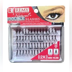 Remy Response Natural+ Double I-Lashes in the style 134D Flare Long Black